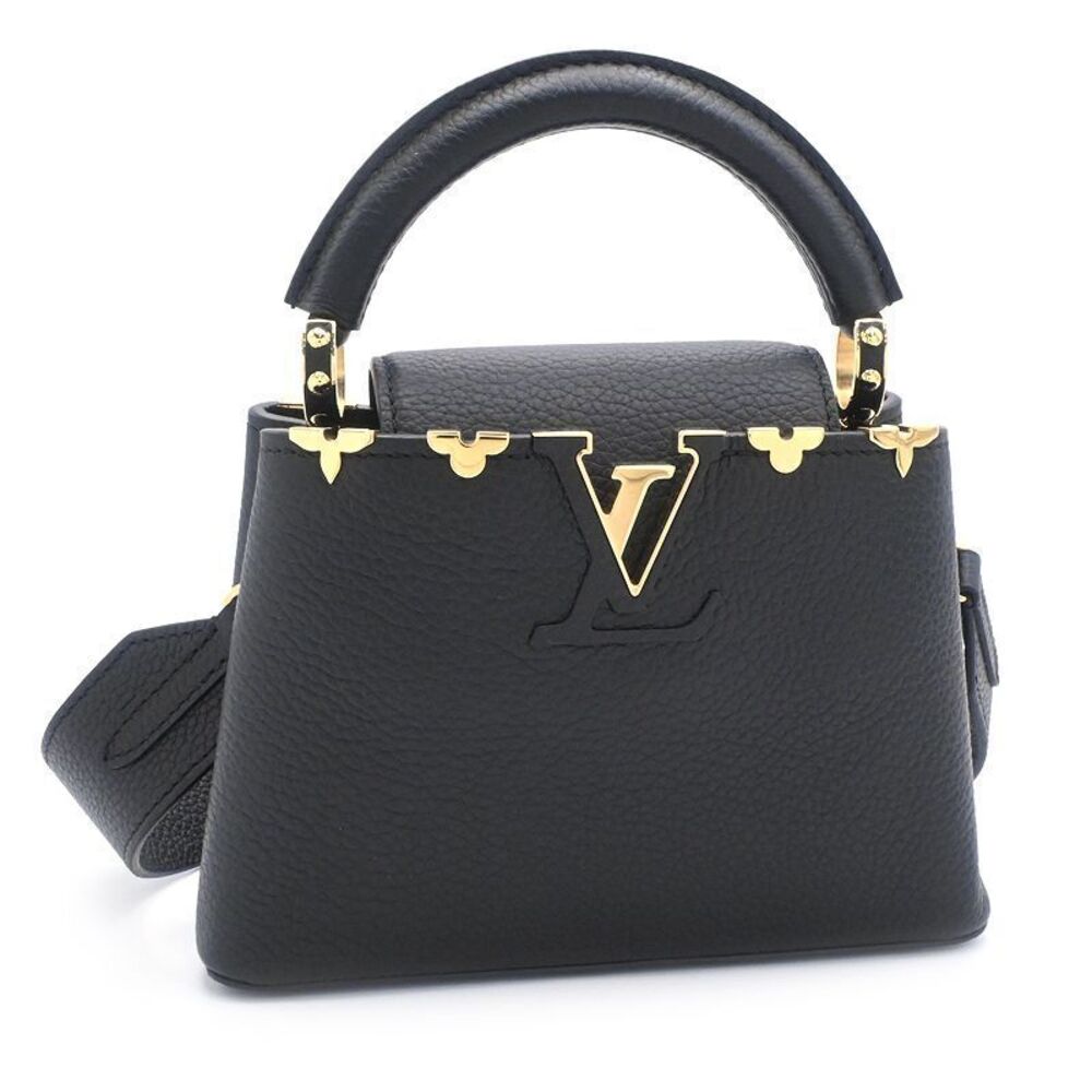 Louis Vuitton Capucines Taurillon Leather 2Way Shoulder Bag Noir Black